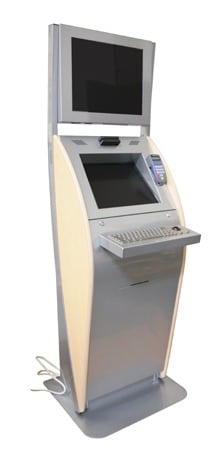 The "Boston" Interactive Kiosk - Customized for Geisinger in Silver