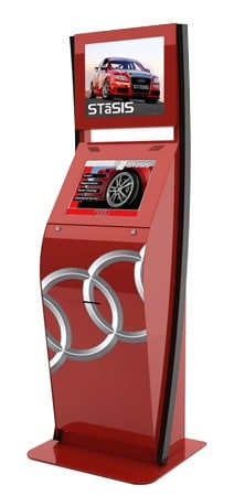 The "Boston" Interactive Kiosk - Customized in Red