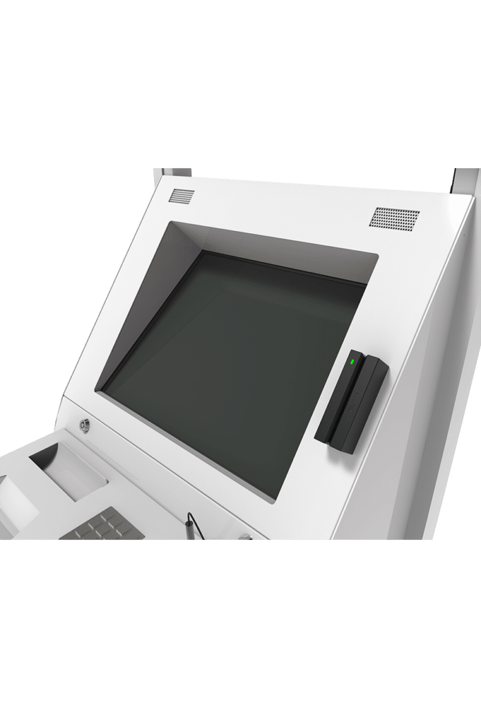 Payment Device on the Boston interactive kiosk