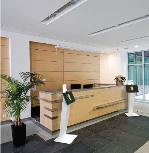 Temperature Screening Kiosks at Reception